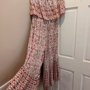 Beautiful sleeveless red jumpsuit